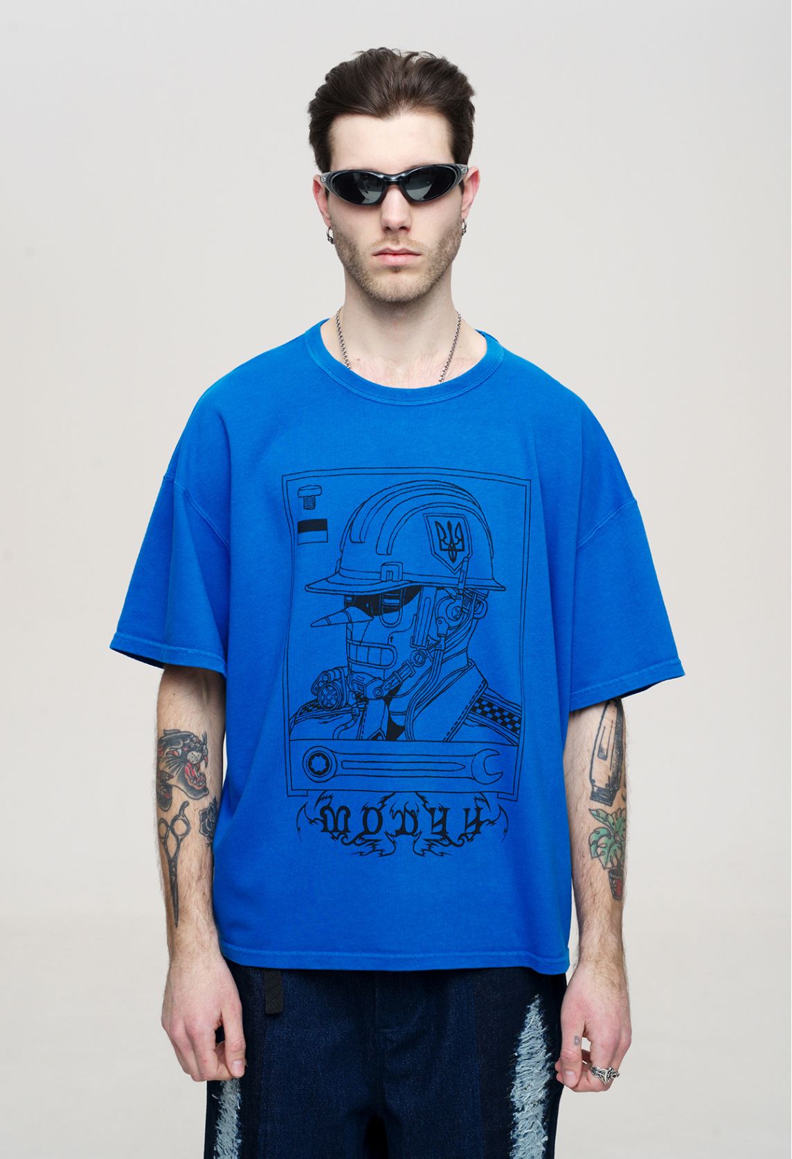 M0D44 x Johnny Terror Labor V2 T-Shirt Oversize